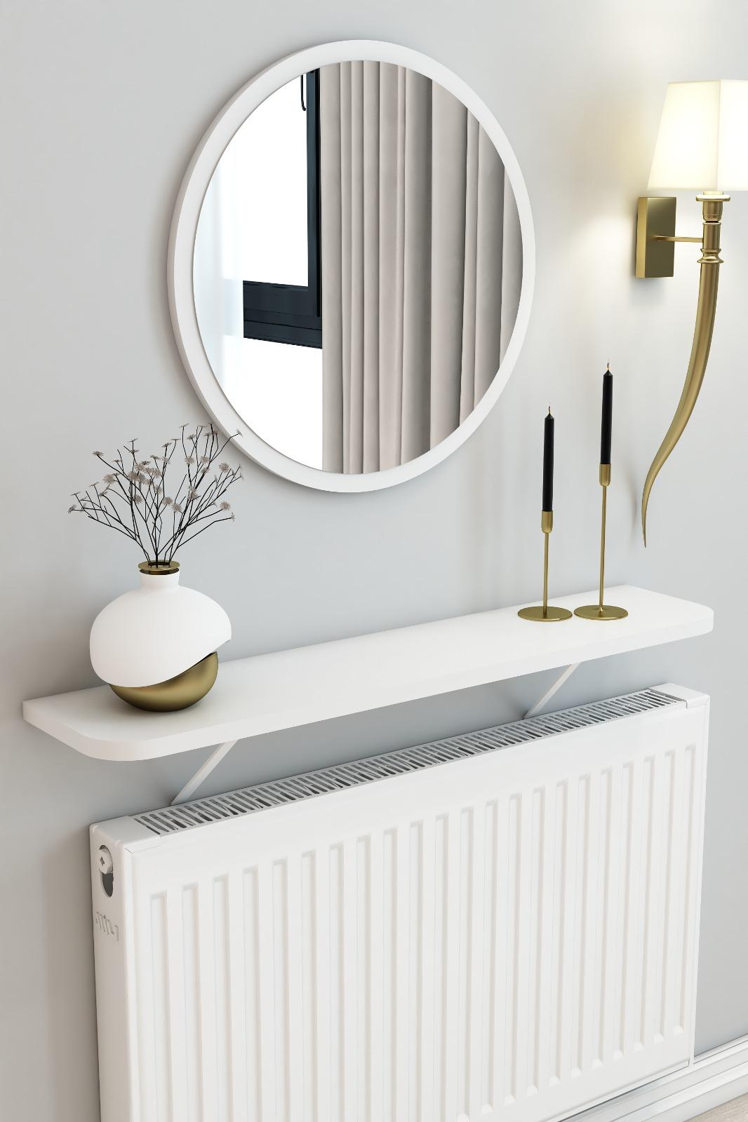 Petek Üstü Duvar Montajsız Oval Kenar Raf