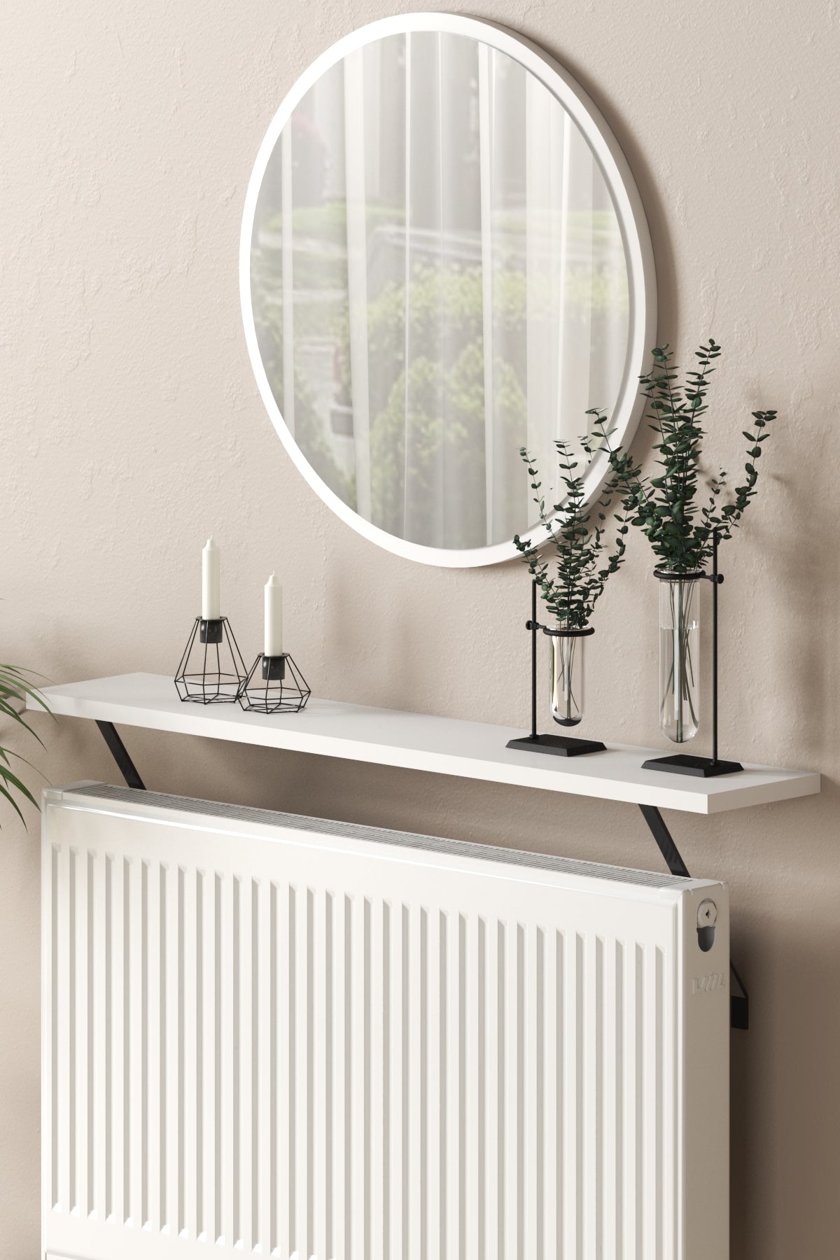 Petek Üzeri Dresuar Beyaz İnce