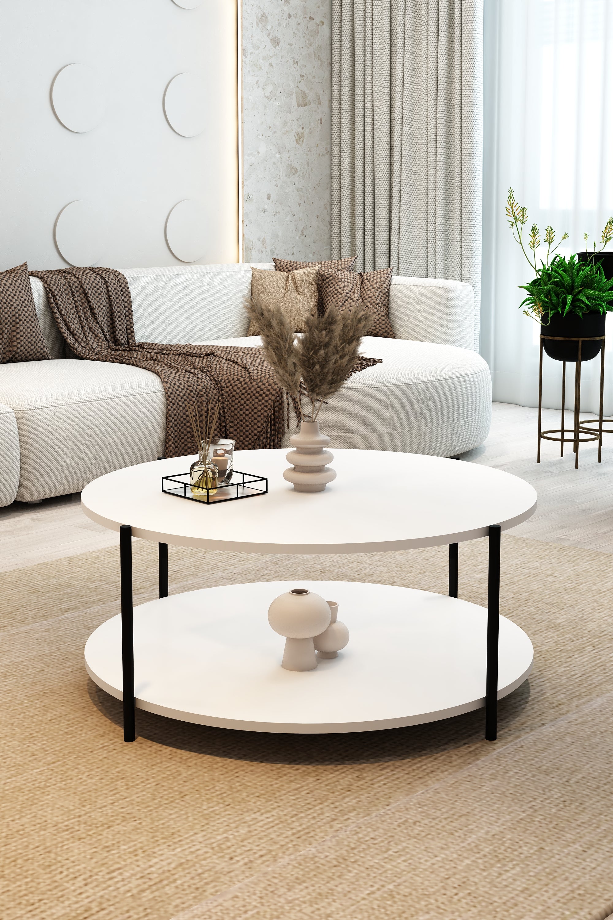 Atlas Orta Sehpa Beyaz