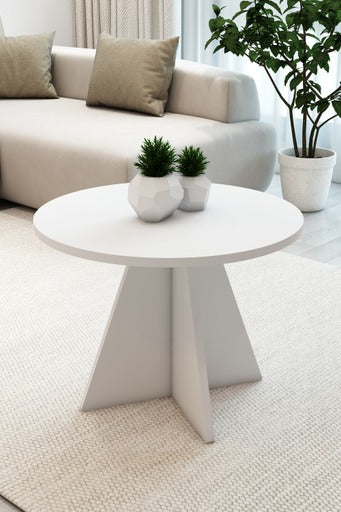 Mantar Orta Sehpa Beyaz 60 cm