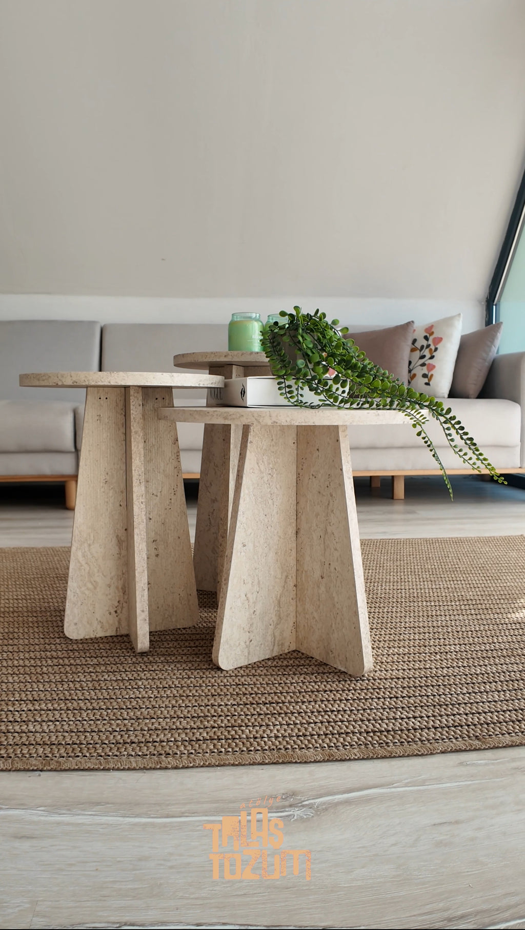 3'lü Zigon/Mantar Sehpa Peri