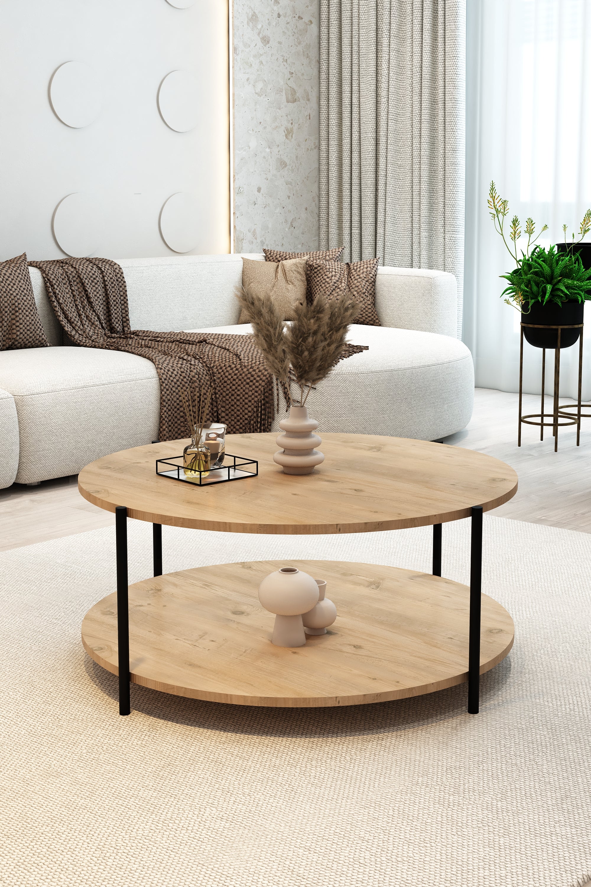 Atlas Orta Sehpa Meşe