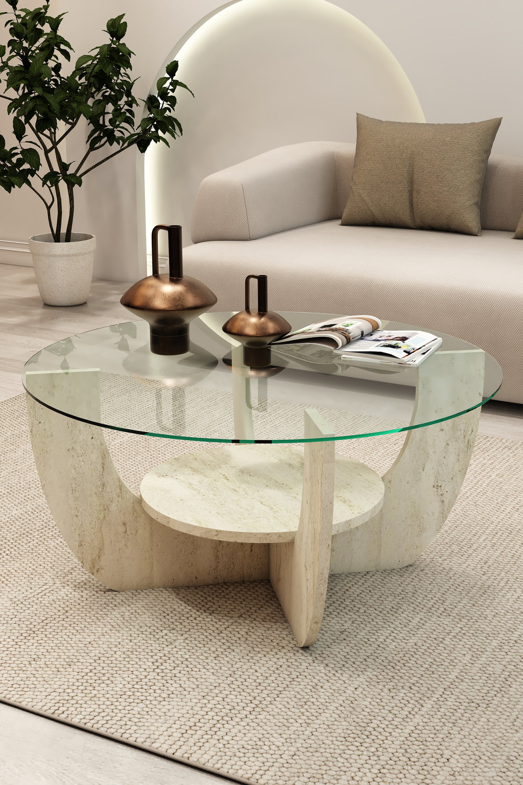 STAR Orta Sehpa Traverten