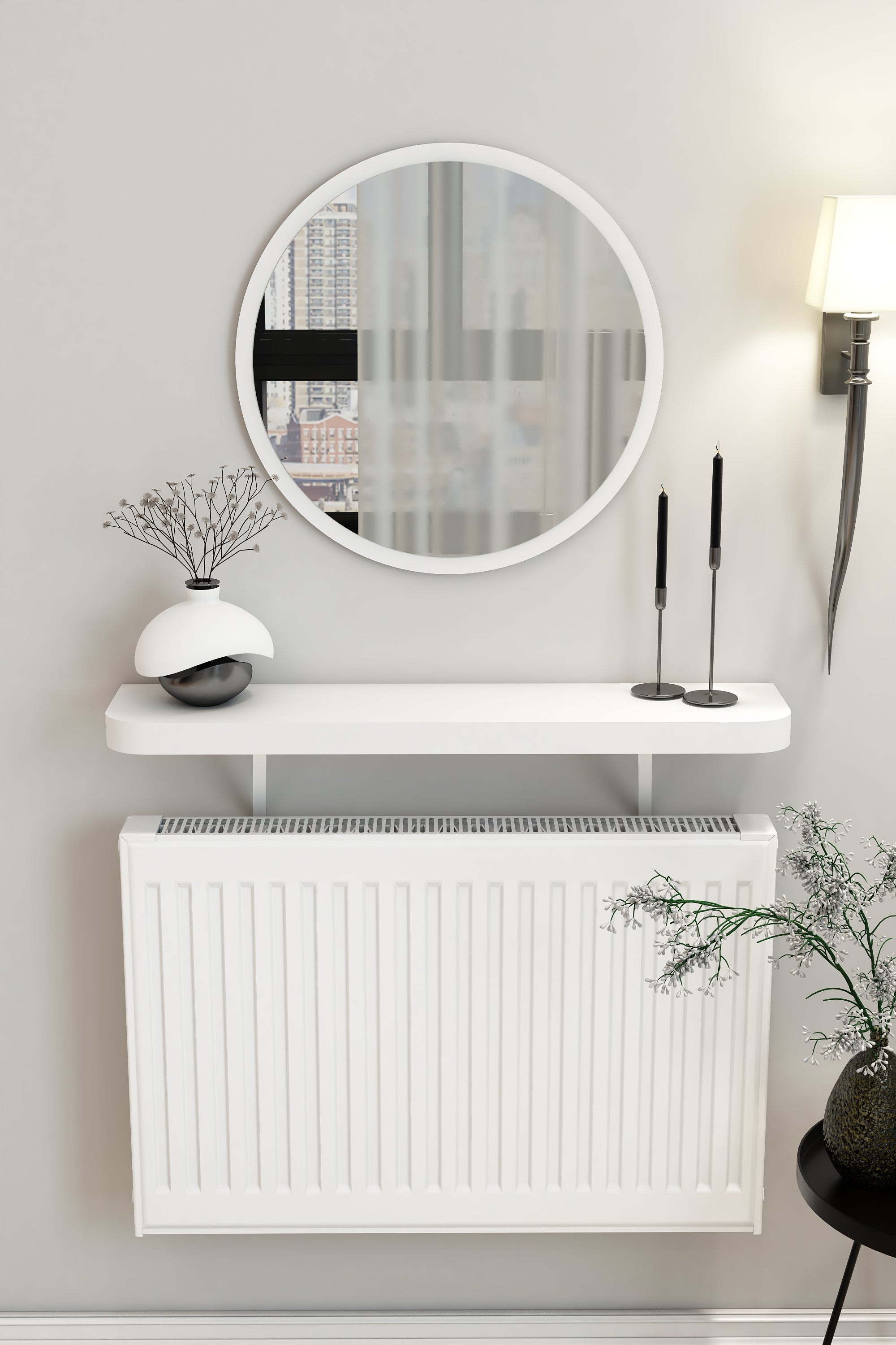 Petek Üzeri Dresuar Beyaz Kalın