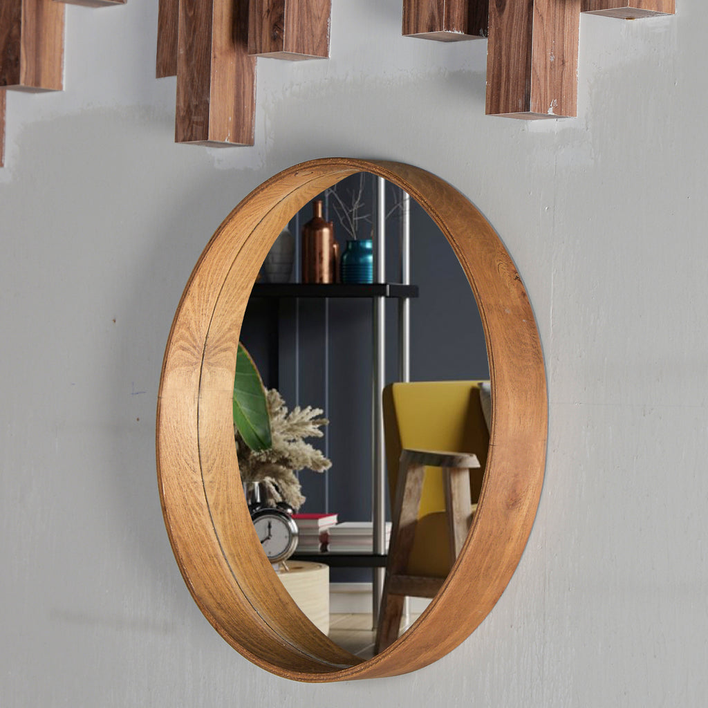 Ahşap Ayna Atlantik Çam El Yapımı Bohem Ayna