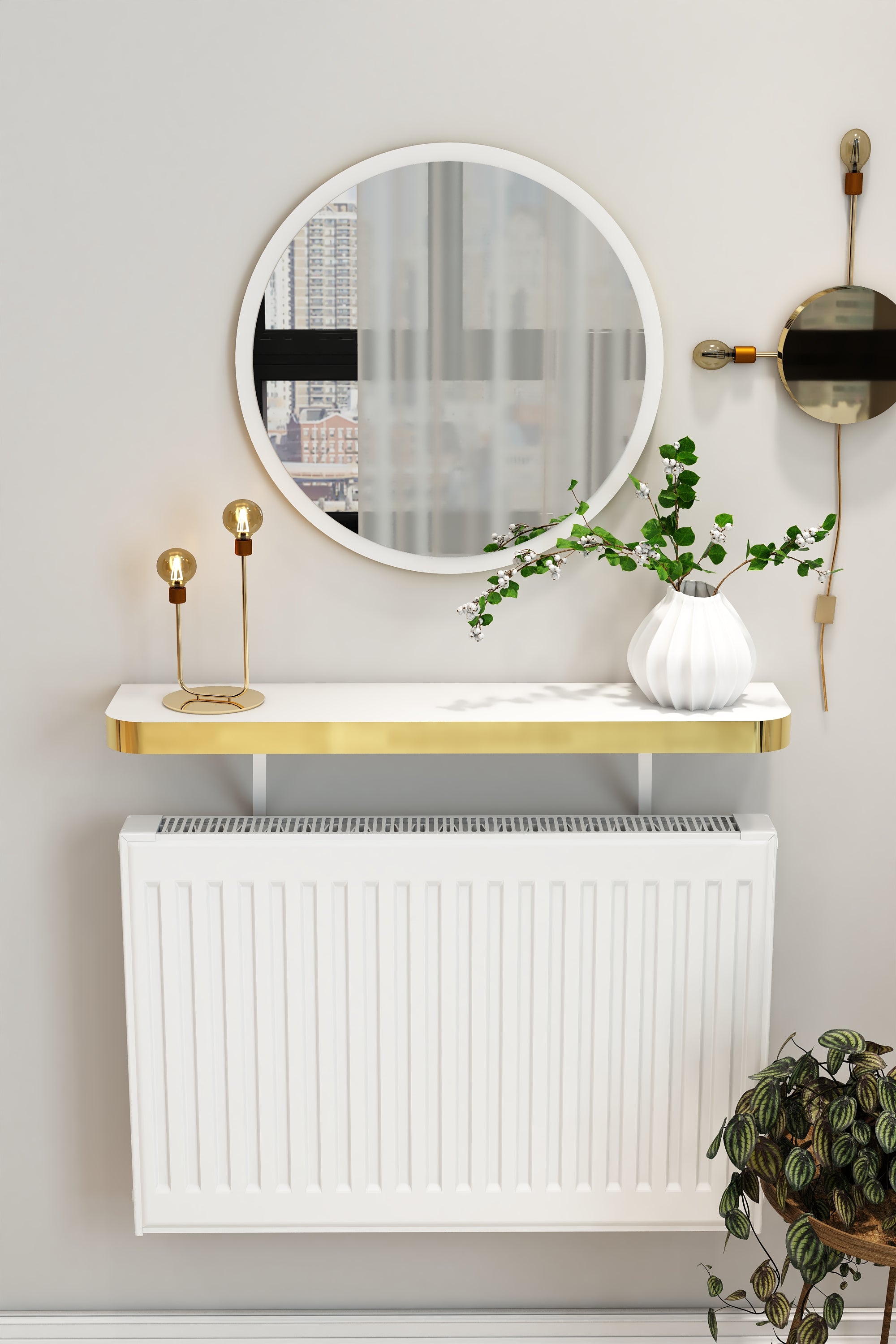 Petek Üzeri Dresuar Kalın beyaz gold