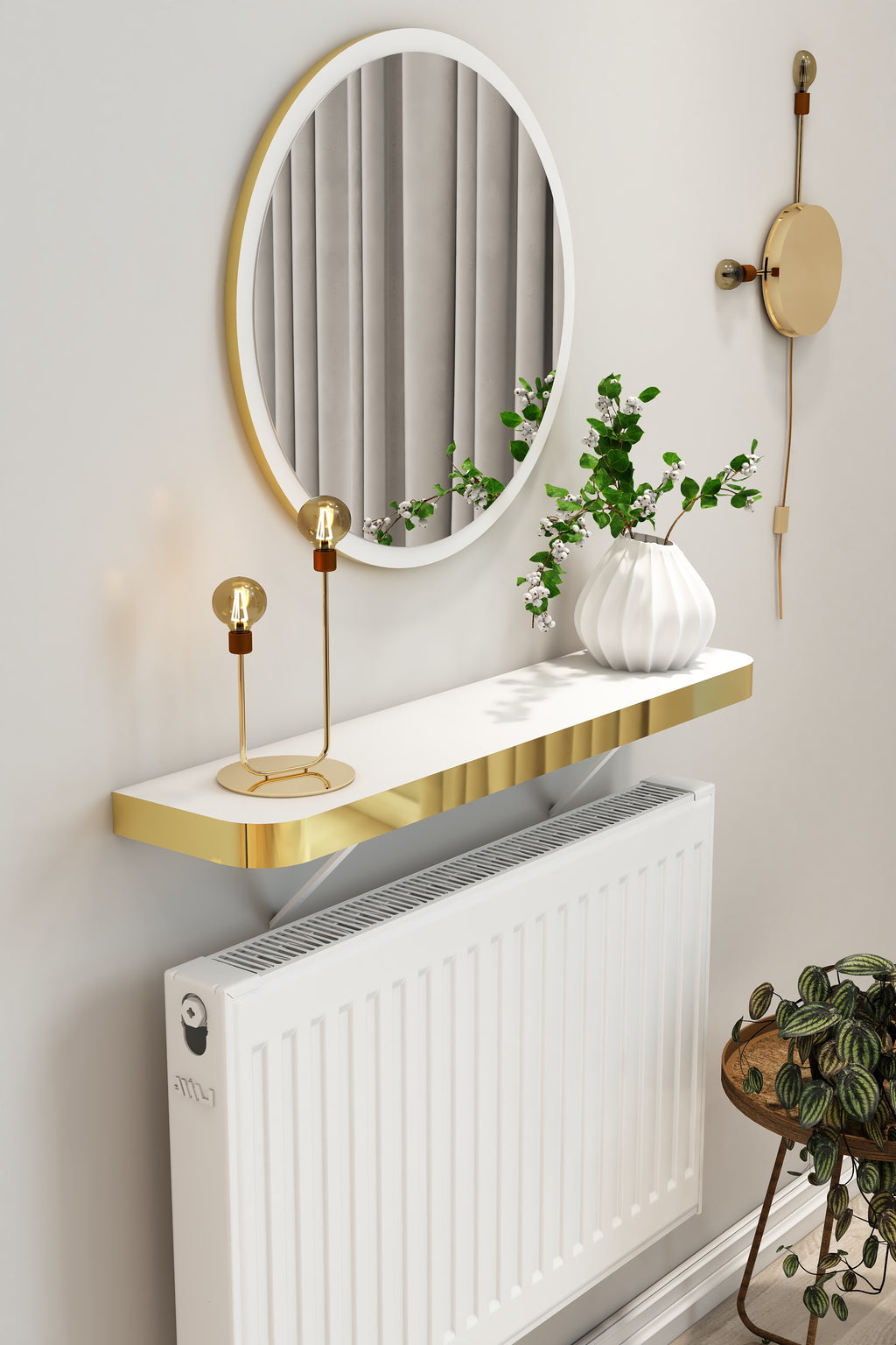 Petek Üzeri Dresuar Kalın beyaz gold