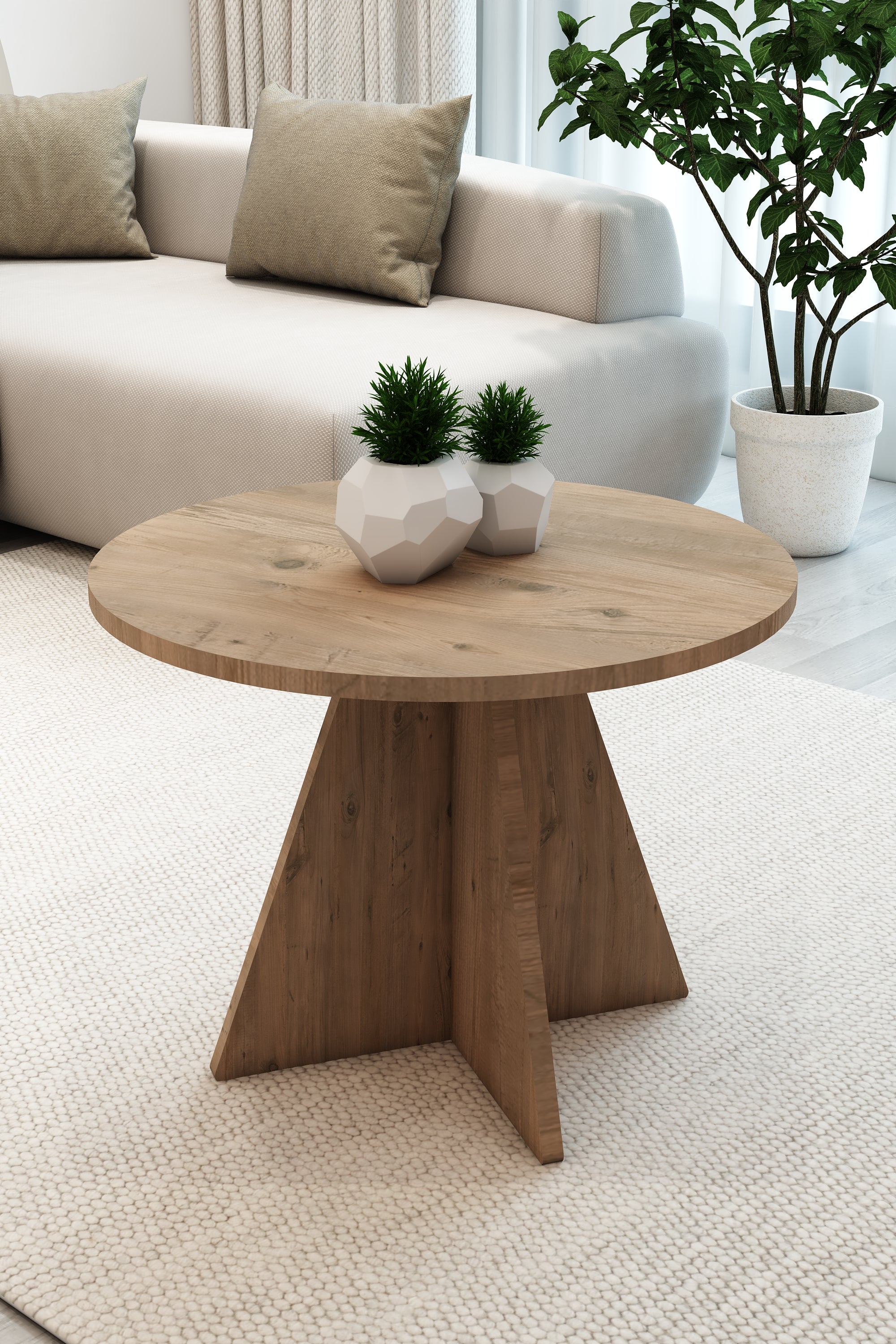 Mantar Orta Sehpa Atlantik Çam Sehpa 60 cm