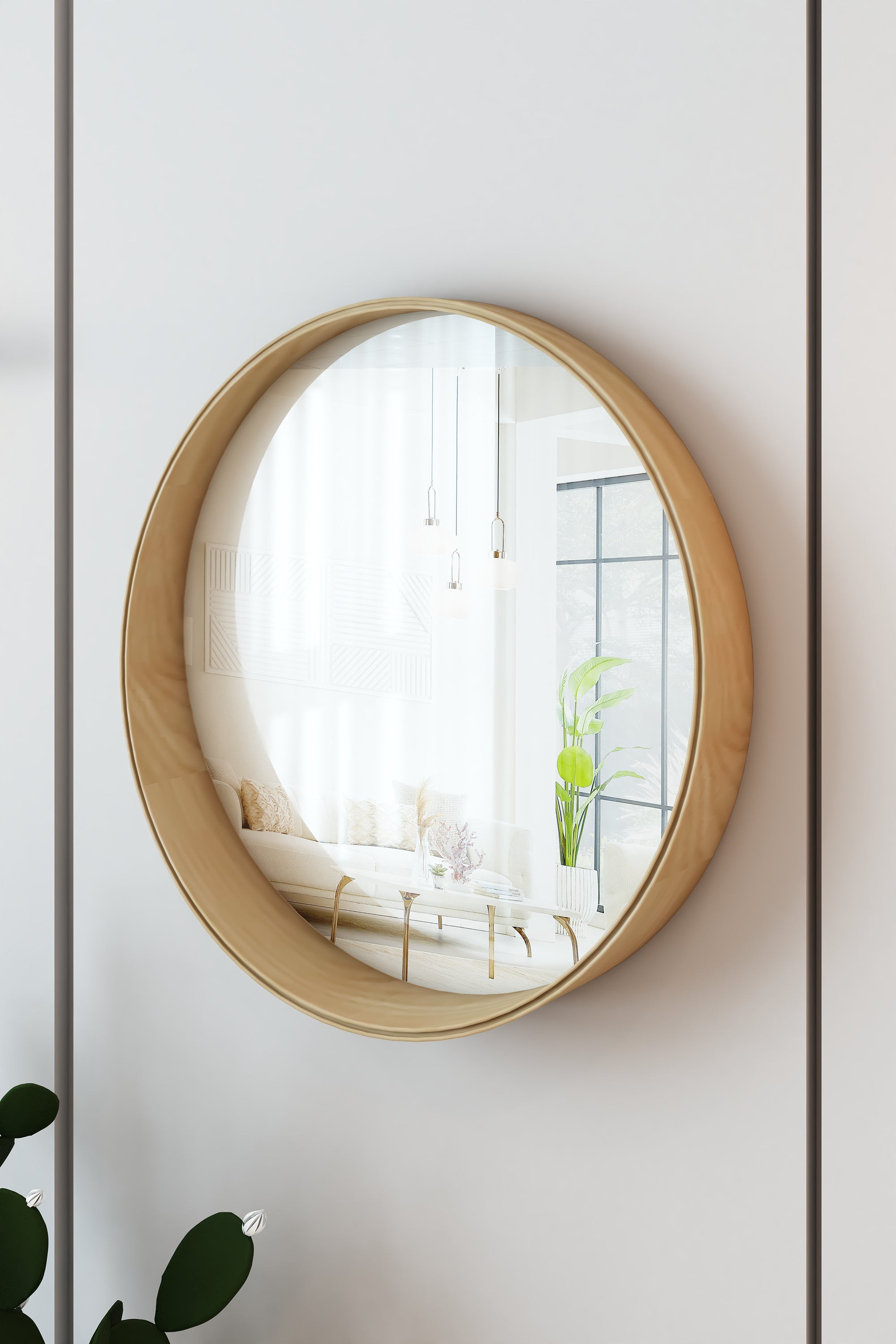 Ahşap Ayna Ahşap Meşe El Yapımı Bohem Ayna