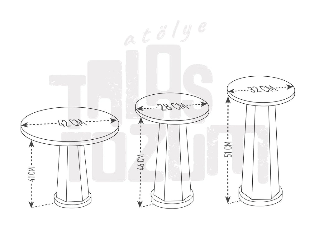 Siri Orta Sehpa Traverten