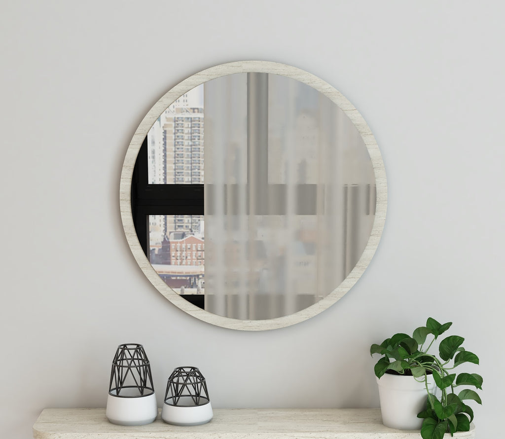 Yuvarlak Dekoratif Ayna Traverten